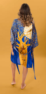 Women's Silk Kimono Robe Boab Tree